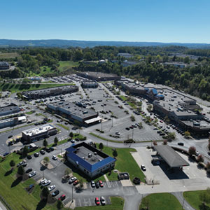 Aerial photo of shopping center